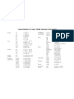 Conversion Factors To SI Units