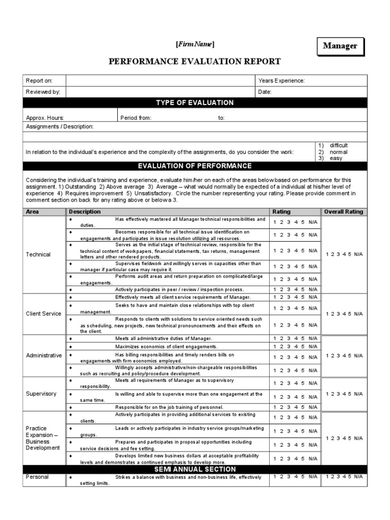 Performance Evaluation Report Manager | PDF | Competence (Human ...