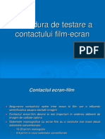 Procedura de Testare a Contactului Film-ecran