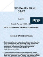 Analisis Bahan Baku Obat