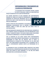 V.- Contaminacion y Tratamiento de Los Fluidos