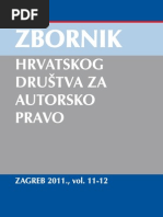 Zbornik: Hrvatskog Društva Za Autorsko Pravo