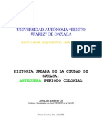 Balderas Jose L - Historia Ciudad de Oaxaca P.colonial