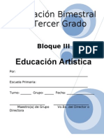 3er Grado - Bloque 3 - Educación Artística