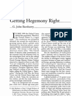 Getting Hegemony Right: - G. John Ikenberry