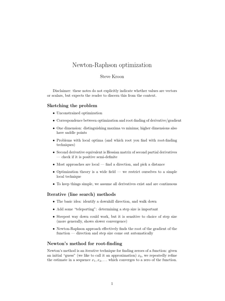 Newton Raphson | PDF | Mathematical Optimization | Derivative