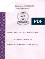 Strength of Material Manual PDF