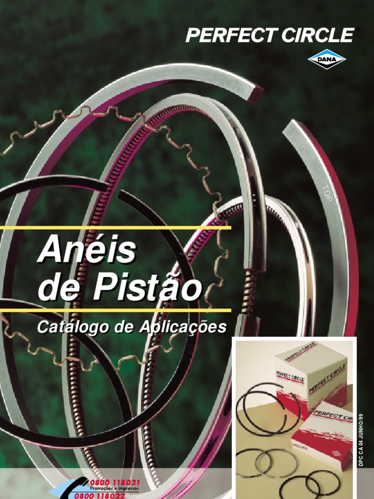 Anéis de Segmento Perfect Circle | PDF | Brasil | Pistão