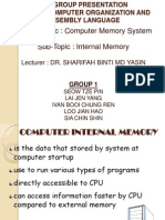 Lecture Topic: Computer Memory System Sub-Topic: Internal Memory