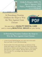 St Petersburg Dentists Outlines the Steps to Win the War Against Gum Disease