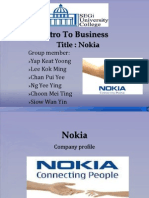 Title: Nokia: Group Member: Yap Keat Yoong Lee Kok Ming Chan Pui Yee NG Yee Ying Choon Mei Ting Siow Wan Yin