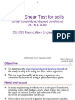 Direct Shear Test Parameters
