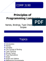COMP 3190: Principles of Programming Language