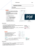 2nde Equations de Droites