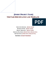 UseCase Specification Template