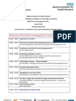 Trauma Management Healthcare Technology Co-Operative: Morning Session: What The NIHR Trauma Management HTC Can Offer