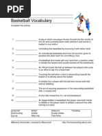 Basketball Vocab