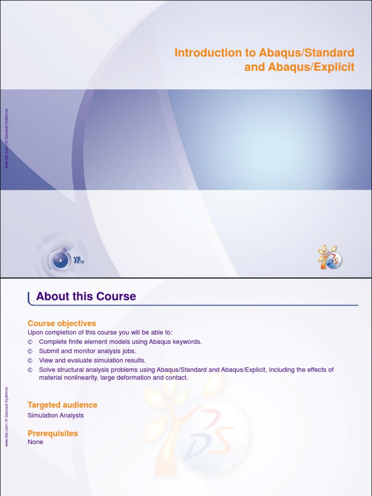 Abaqus Analysis Intro-Summary PDF | PDF | Nonlinear System | Mechanical ...