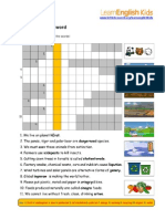 Environment Crossword Activity 0