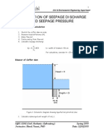Calculation of Seepage Discharge and Seepage Pressure