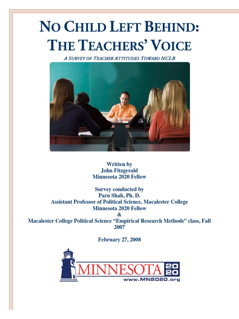 No Child Left Behind: The Teachers' Voice | PDF | No Child Left Behind ...
