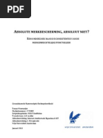 Masterscriptie Functieleer Merkenrecht Tomas Weermeijer VU 2013