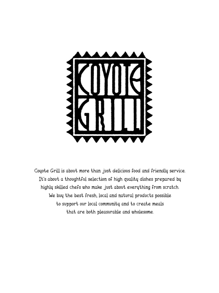 Coyote Grill Menu Feb 09 | PDF | Coleslaw | Taco