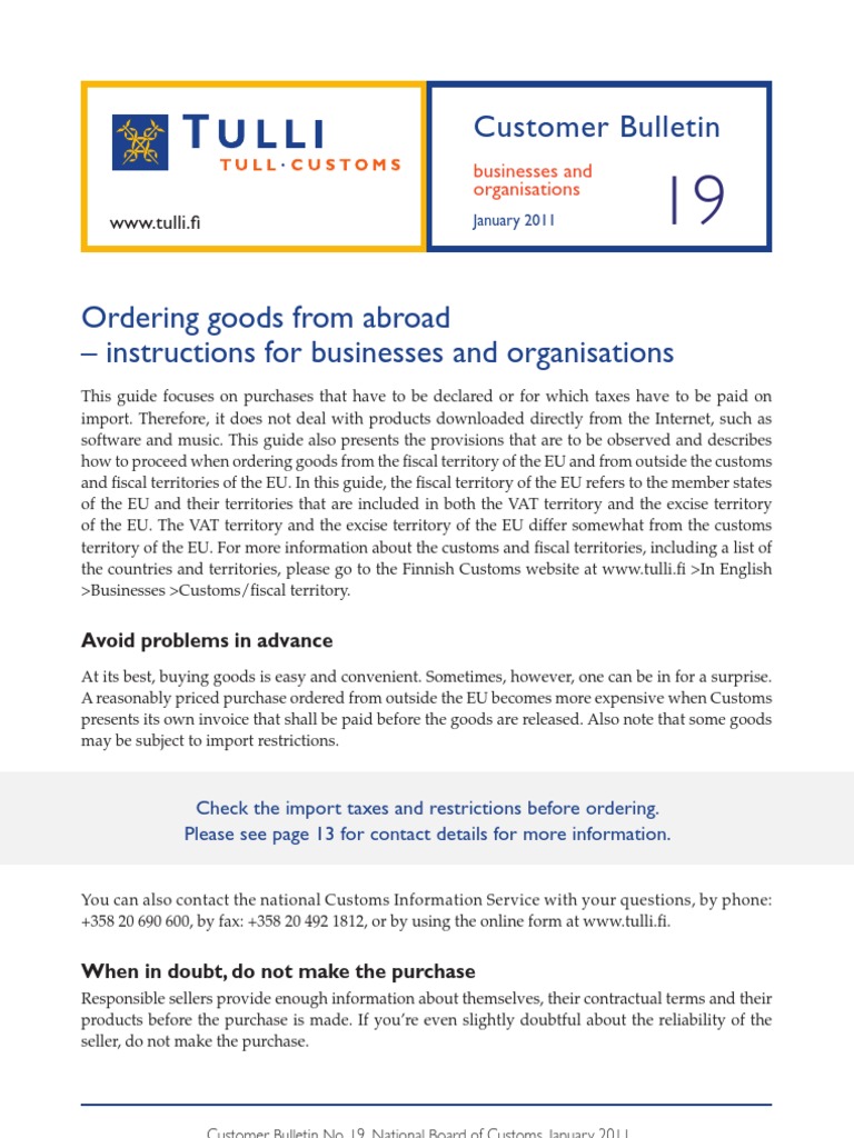 Customs Tax Value Added Tax Ad Valorem Tax