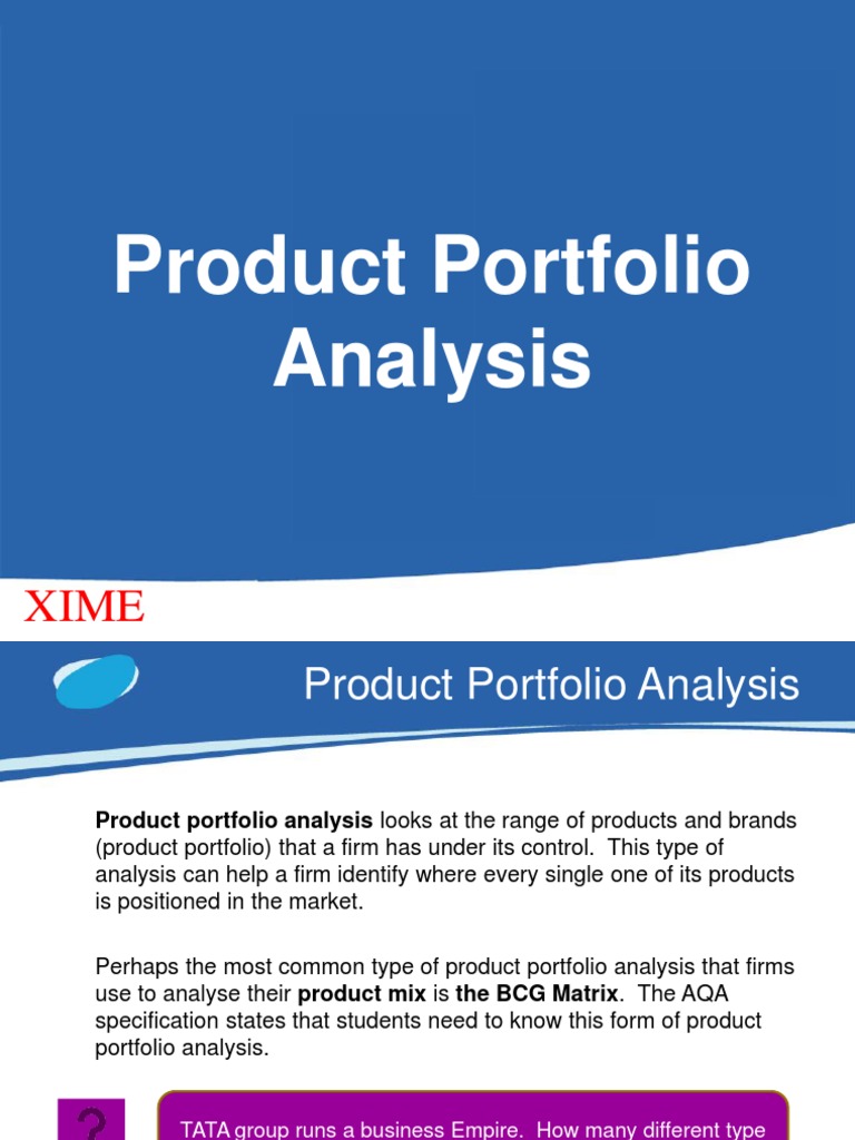 Product Portfolio Analysis | PDF | Economic Institutions | Microeconomics