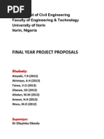 Download Final Year Project Proposals by Dr Olayinka Okeola SN134015479 doc pdf