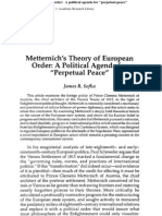 Metternich's Theory of European Order A Political Agenda For PDF