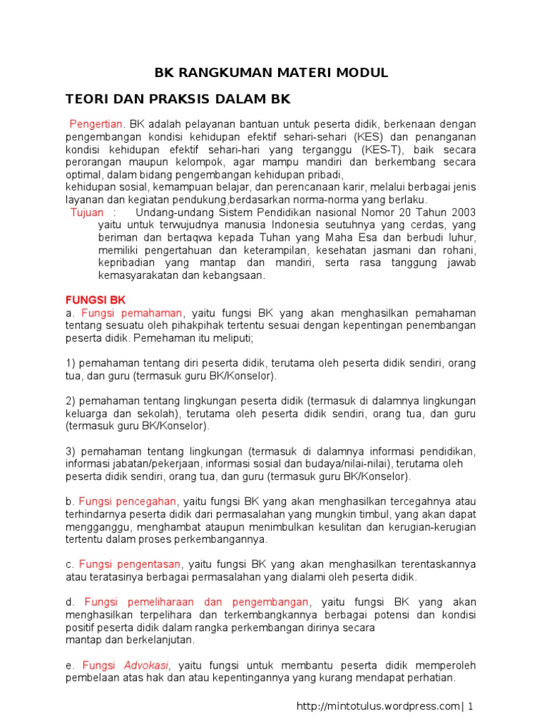 Rangkuman Bk Lengkap