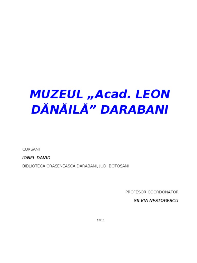 Leon Danaila PDF