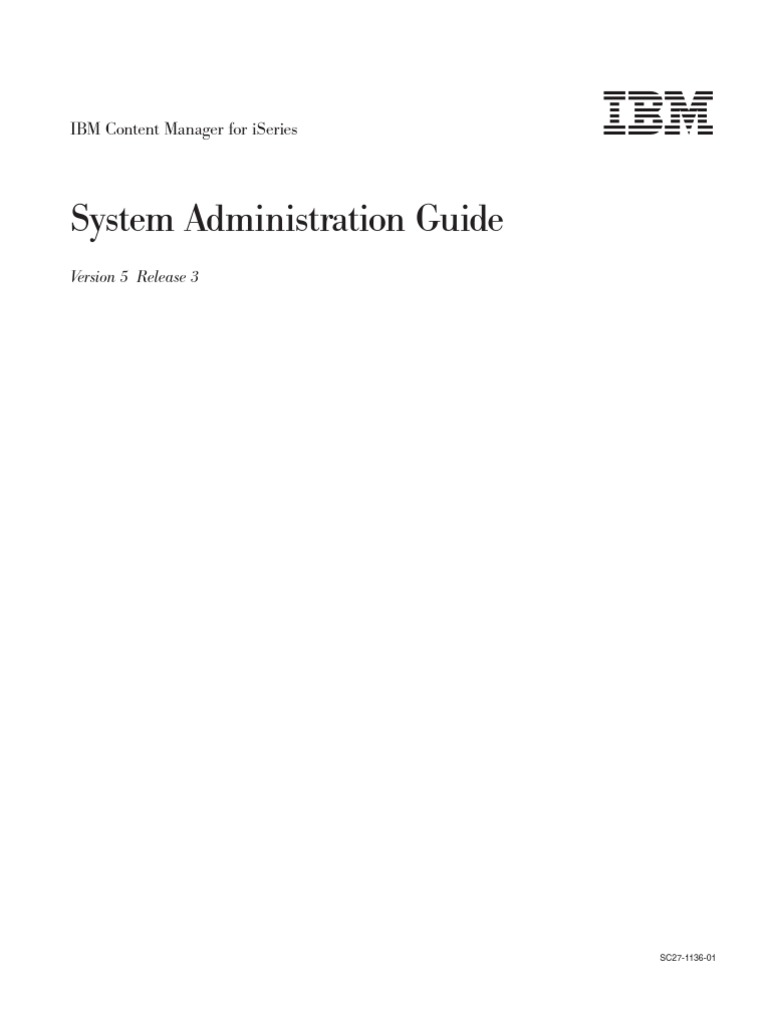 IBM Content Manager For Iseries System Administration Guide | PDF ...