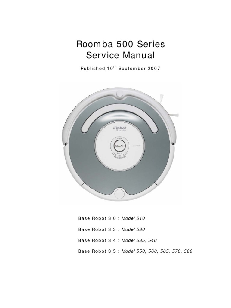 Irobot Roomba 500 Series Service Manual Test Repair | Pdf | Battery Charger  | Electrical Engineering