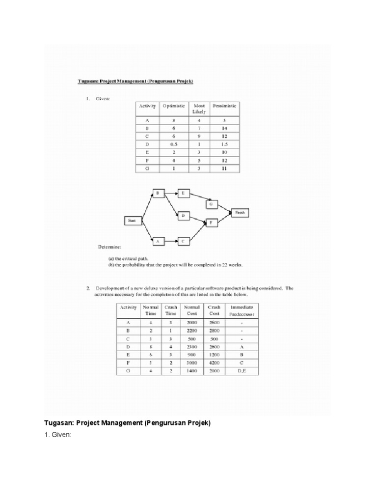 Project Management: Critical Path & Cost Analysis | PDF | Mathematical ...