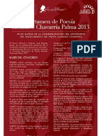 Bases de participación - Certamen Lisímaco Chavarría Palma 2013 - CCHJFF
