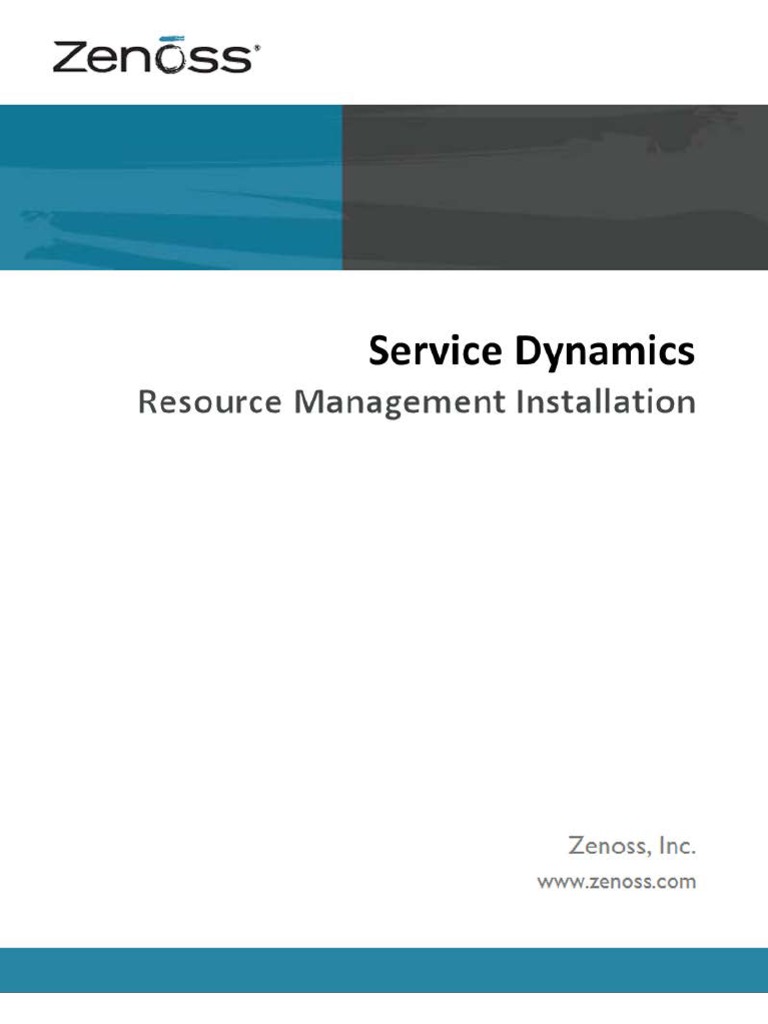 Zenoss Resource Manager Installation 251220124.2V04 PDF Computer