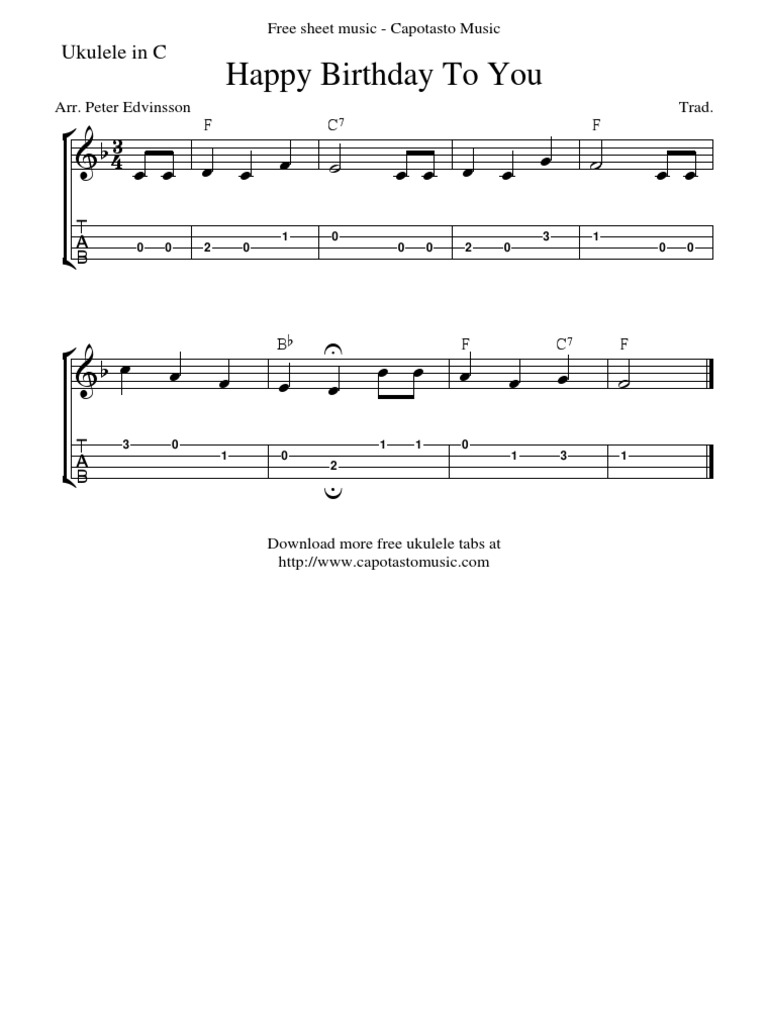 Happy Birthday Ukulele