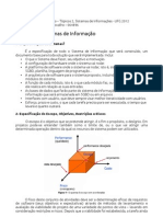 Resumo de Projetos de Sistemas de Informação