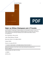 Twelfth Night by Shakespeare and Kemble