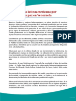 Carta Latinoamericana Por La Paz en Venezuela
