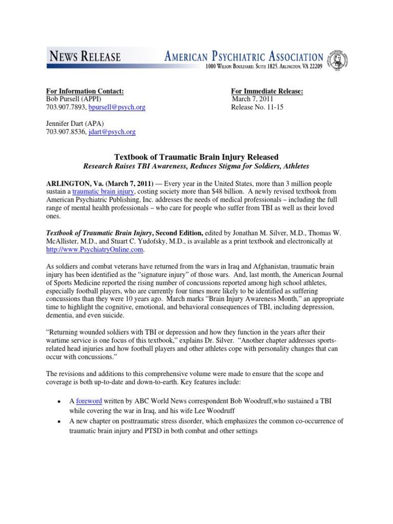 Tbitextbook March2011 Final | PDF | Traumatic Brain Injury | Concussion
