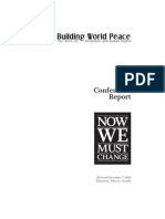 Now We Must Change Building World Peace Final Conference Report