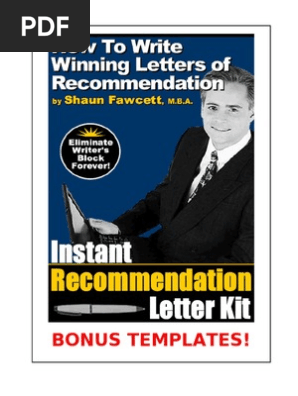 Recommendation Letter Templates