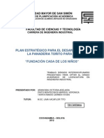 Plan Estrategico para El Desarrollo de La Panaderia Toñito