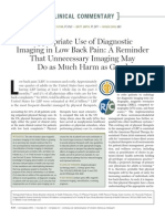 Appropriate Use of Diagnostic Imaging in LB Pain