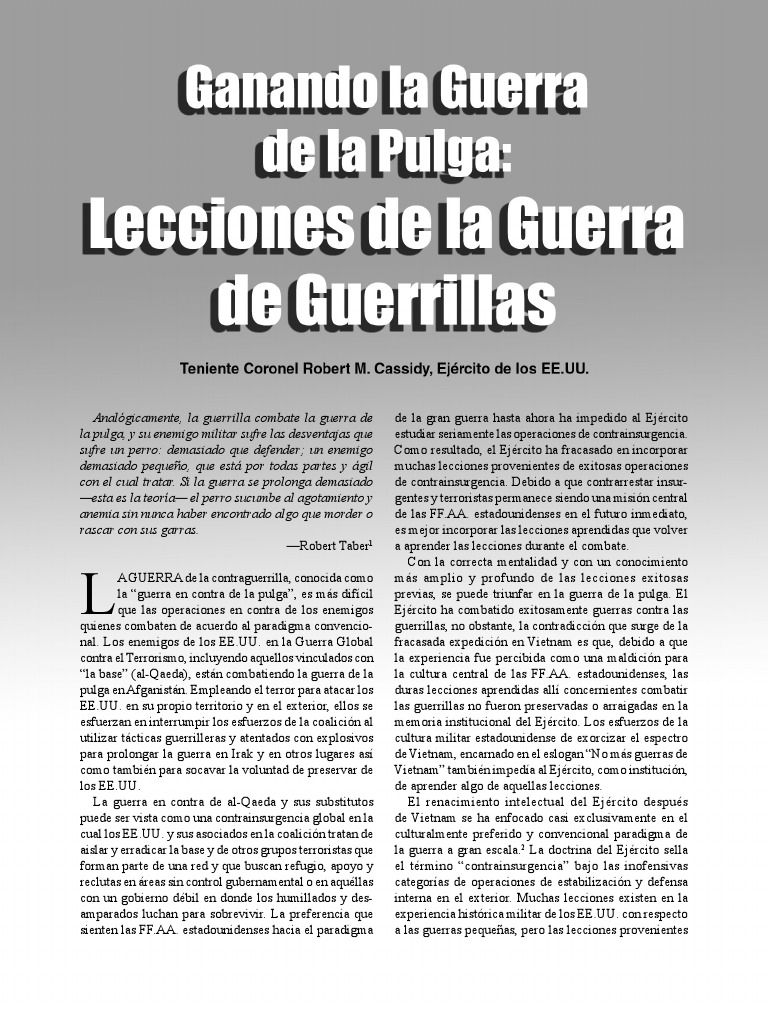 Lecciones de La Guerra de Guerrillas | PDF | Vietnam | Cuerpo de ...