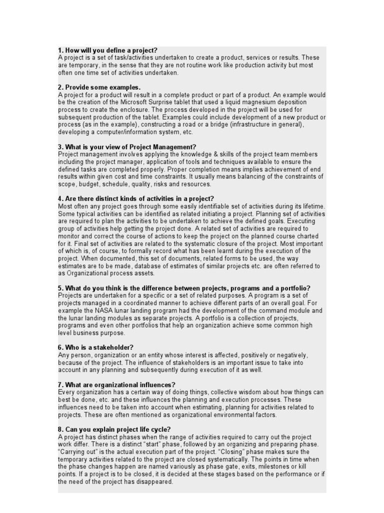 Understanding Project Management Essentials | PDF | Project Management ...