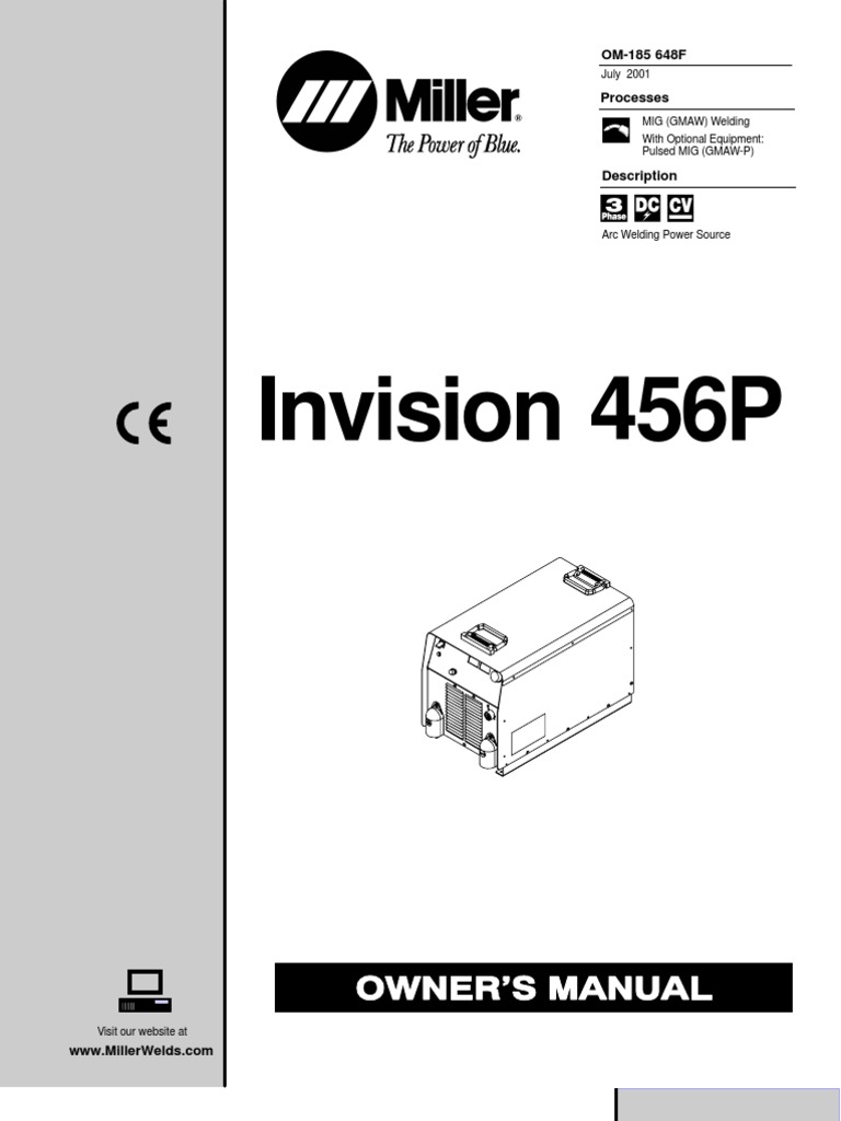 Invision 456P Manual | PDF | Welding | Construction